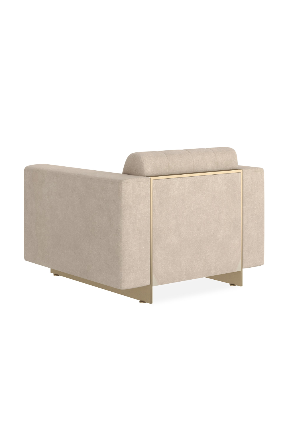   Cream Channeled Lounge Chair | Oroa.com