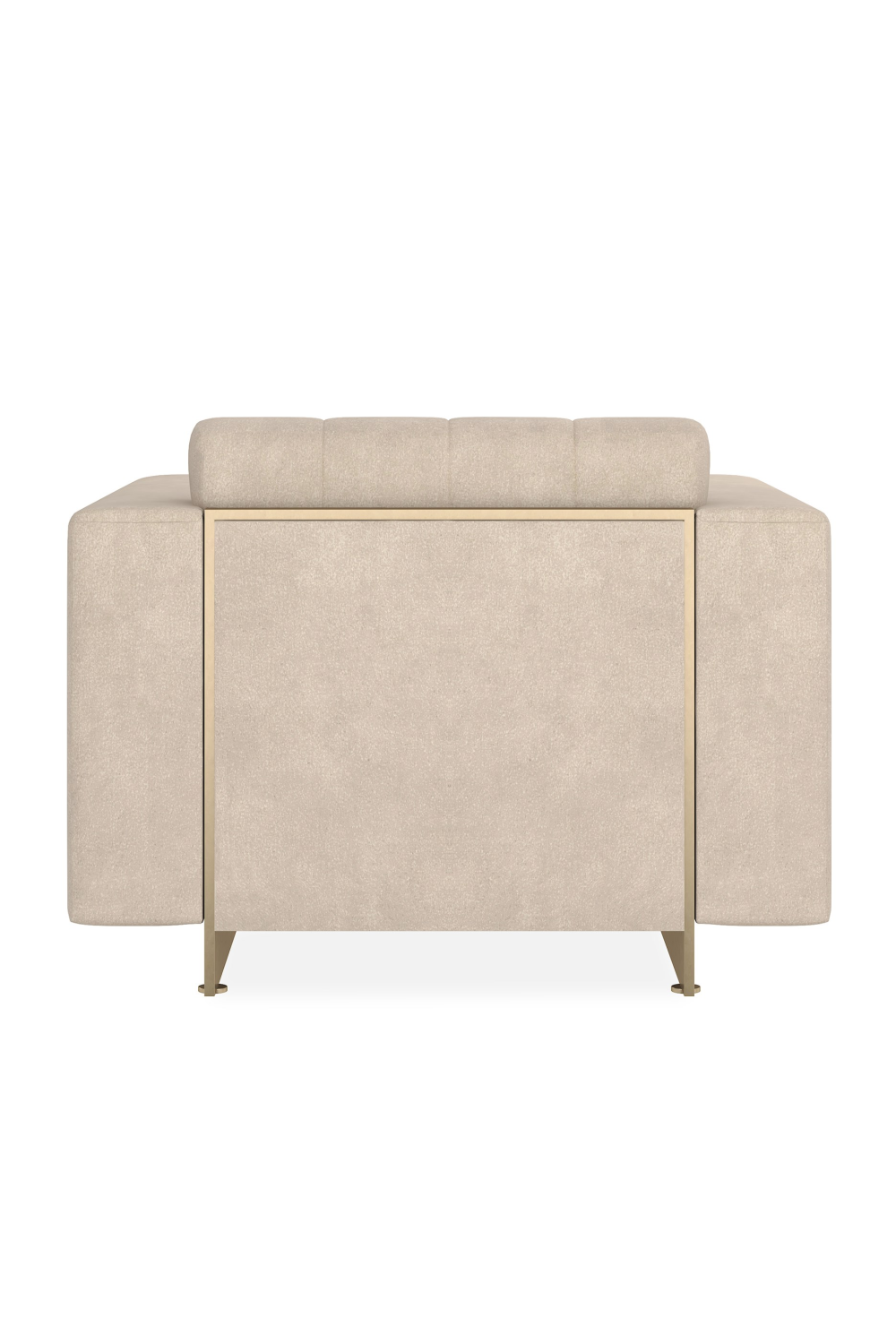   Cream Channeled Lounge Chair | Oroa.com