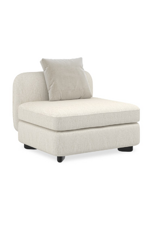   Ivory Linen Sectional Chair | Oroa.com