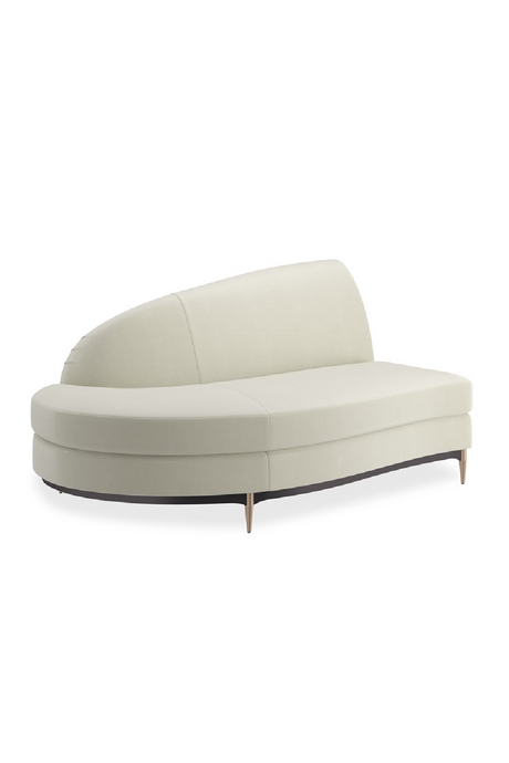   White Velvet Sectional Sofa | Oroa.com