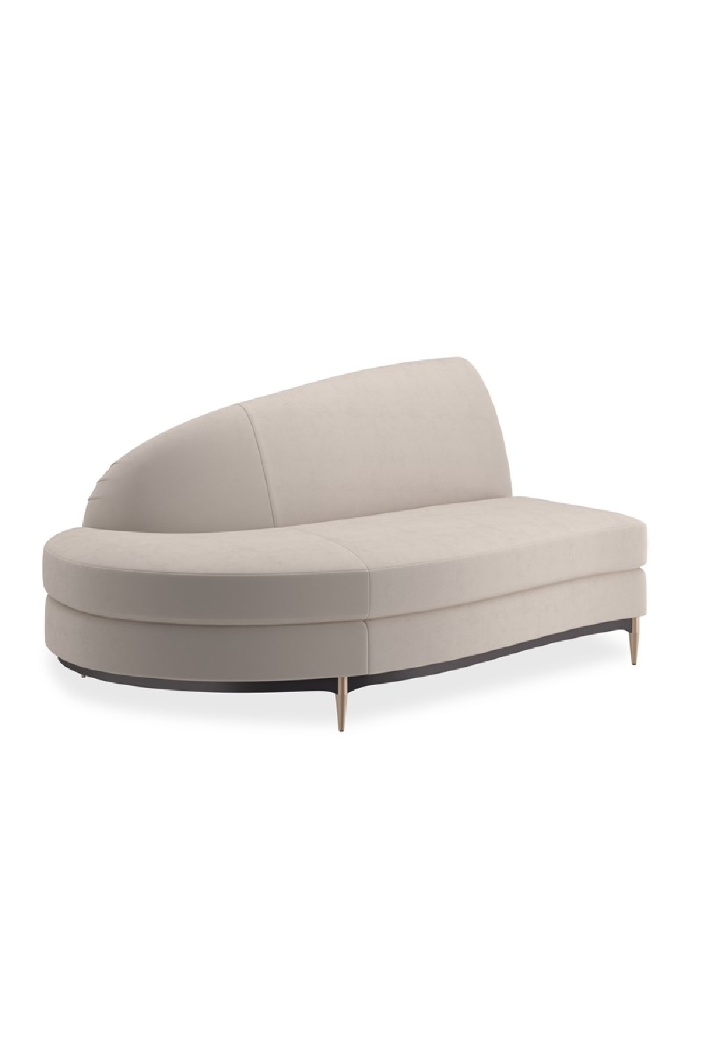   Beige Velvet Sectional Sofa | Oroa.com