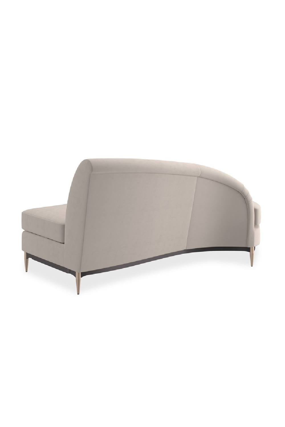   Beige Velvet Sectional Sofa | Oroa.com