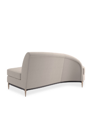   Beige Velvet Sectional Sofa | Oroa.com