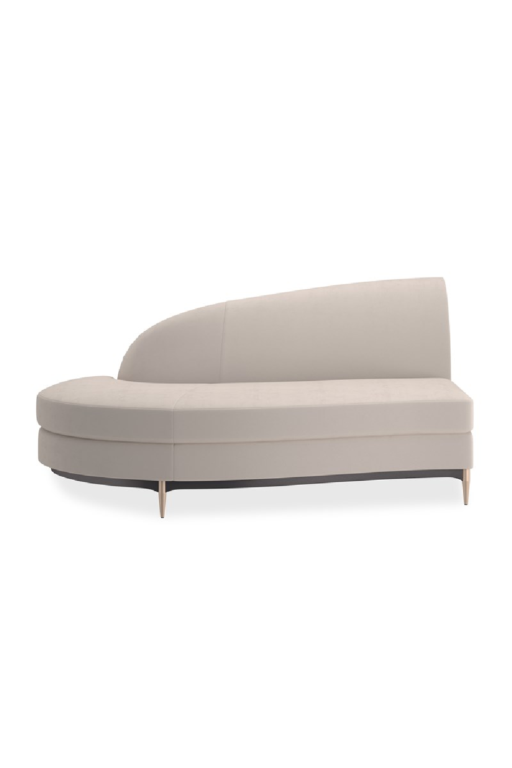   Beige Velvet Sectional Sofa | Oroa.com