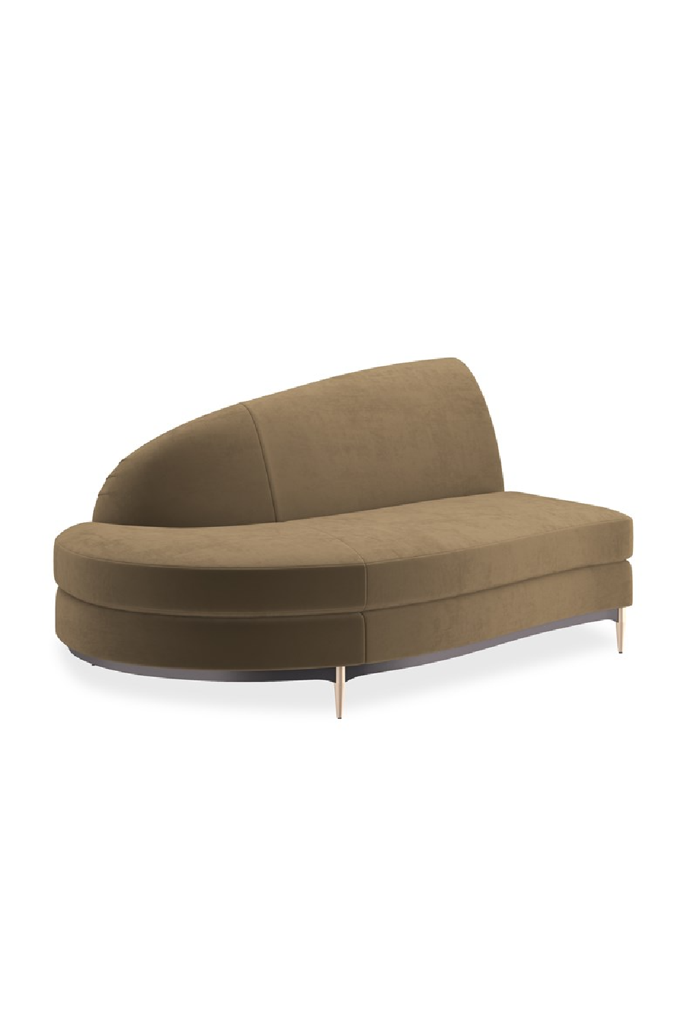   Brown Velvet Sectional Sofa | Oroa.com