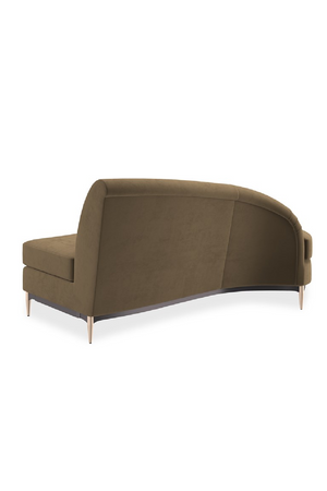   Brown Velvet Sectional Sofa | Oroa.com