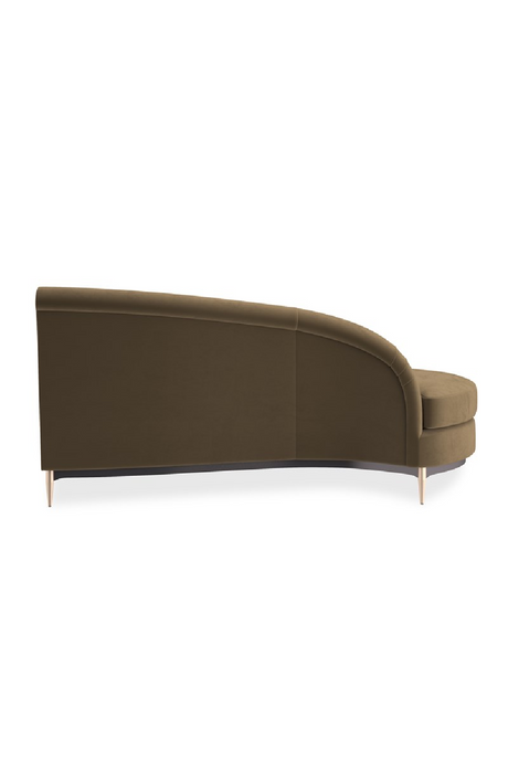   Brown Velvet Sectional Sofa | Oroa.com