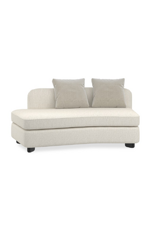   Ivory Linen Sectional Chair | Oroa.com