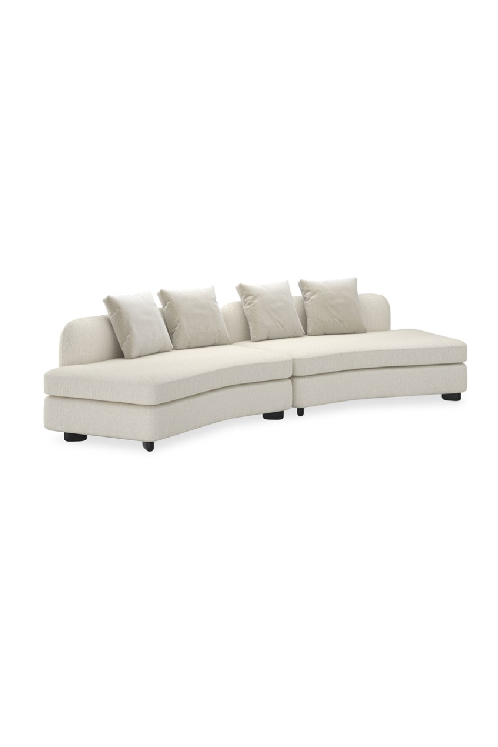   Ivory Linen Sectional Chair | Oroa.com
