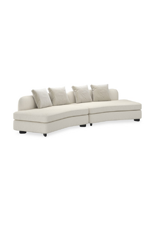   Ivory Linen Sectional Chair | Oroa.com