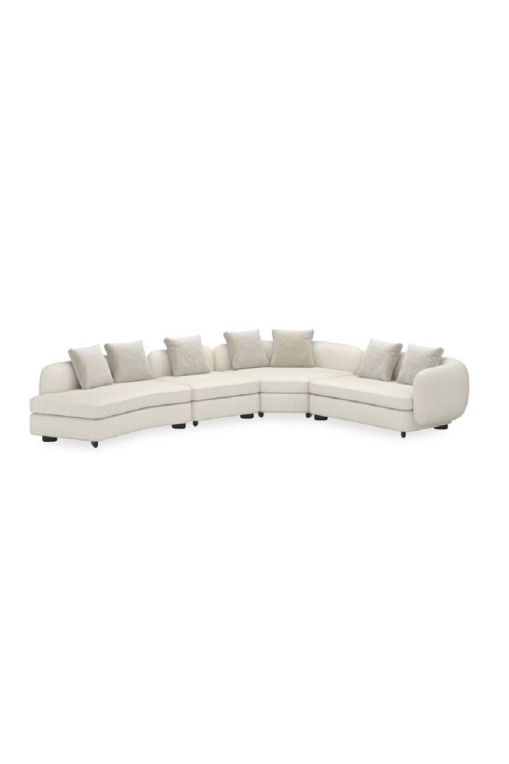   Ivory Linen Sectional Chair | Oroa.com