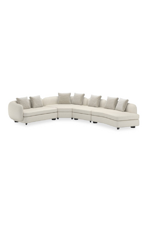   Ivory Linen Sectional Chair | Oroa.com