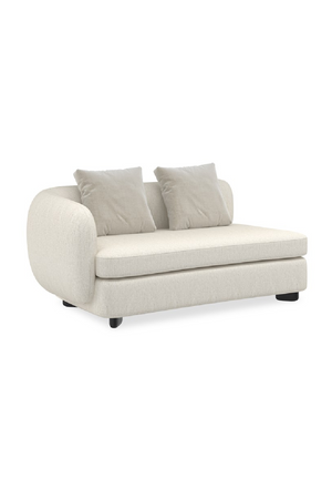   Ivory Linen Sectional Chair | Oroa.com