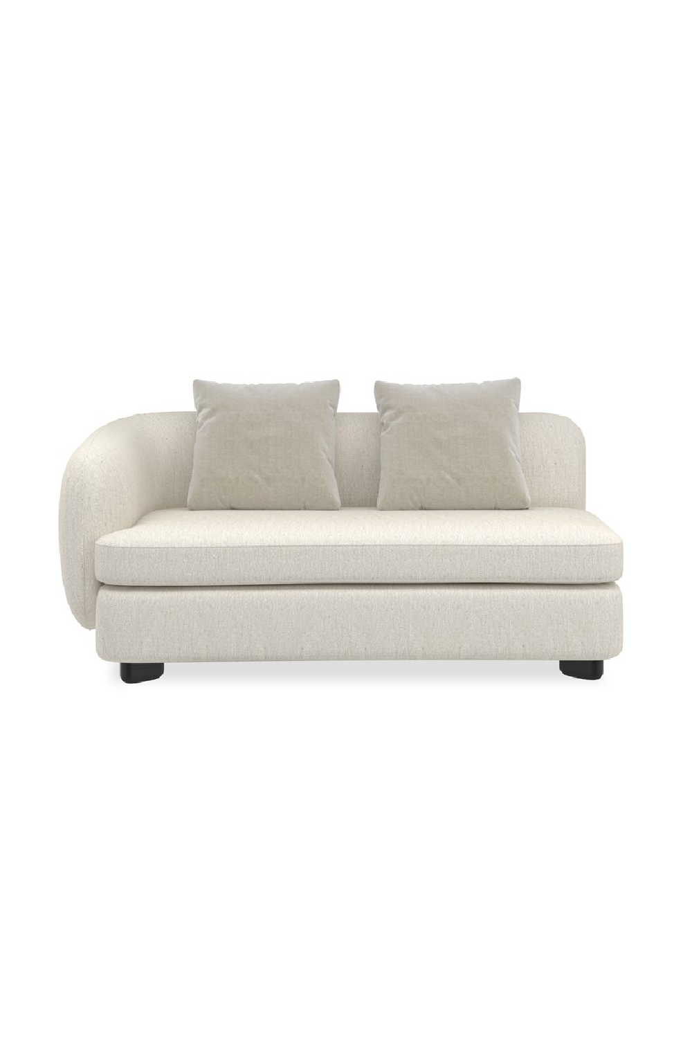   Ivory Linen Sectional Chair | Oroa.com