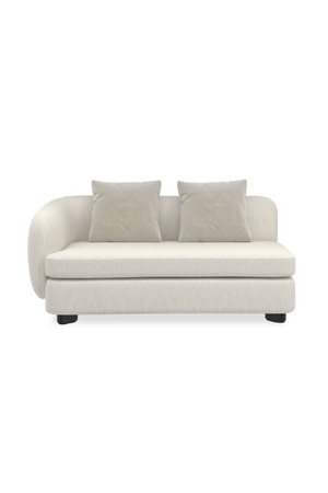   Ivory Linen Sectional Chair | Oroa.com