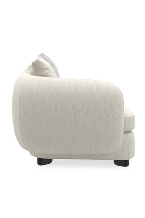   Ivory Linen Sectional Chair | Oroa.com