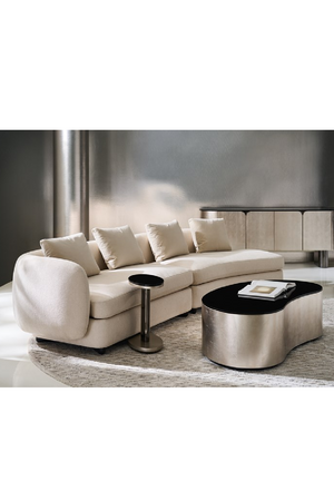   Ivory Linen Sectional Chair | Oroa.com