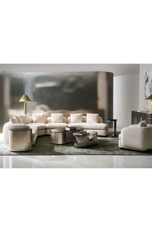   Ivory Linen Sectional Chair | Oroa.com