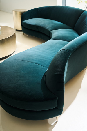   Green Velvet Sectional Sofa | Oroa.com