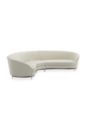   White Velvet Sectional Sofa | Oroa.com