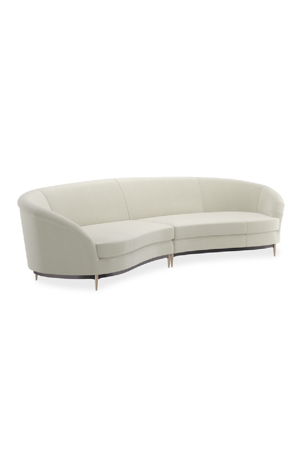  White Velvet Sectional Sofa | Oroa.com