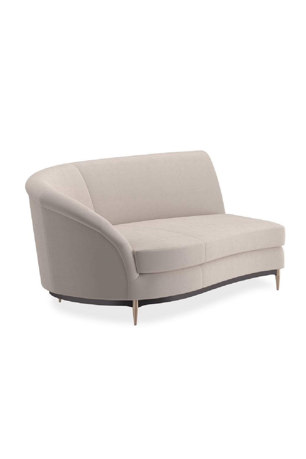   Beige Velvet Sectional Sofa | Oroa.com