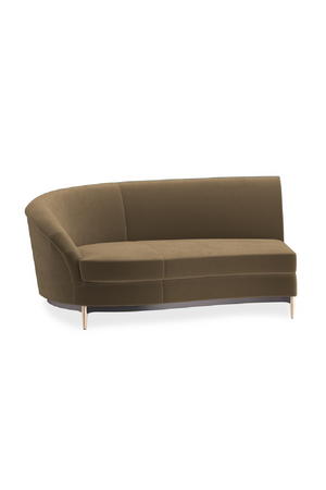   Brown Velvet Sectional Sofa | Oroa.com
