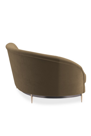   Brown Velvet Sectional Sofa | Oroa.com