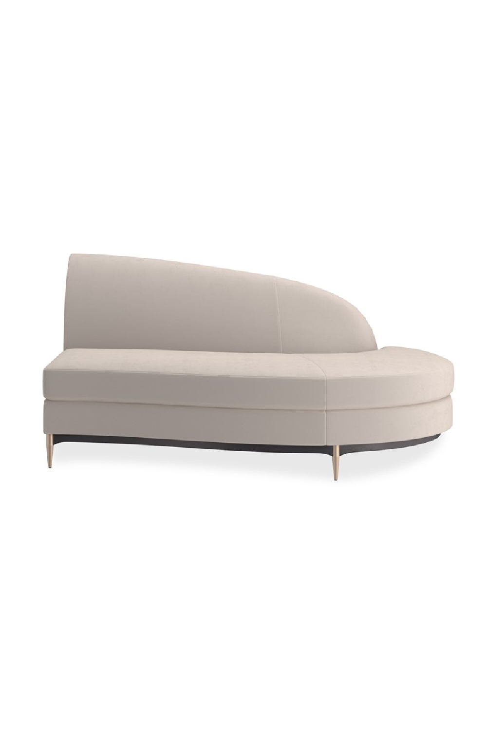  Beige Velvet Sectional Sofa | Oroa.com