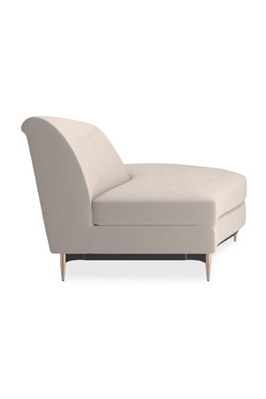   Beige Velvet Sectional Sofa | Oroa.com