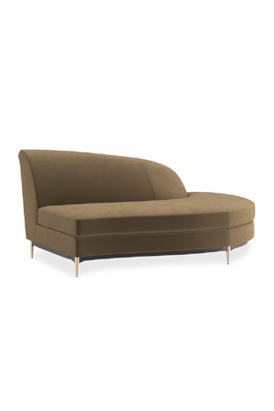  Brown Velvet Sectional Sofa | Oroa.com