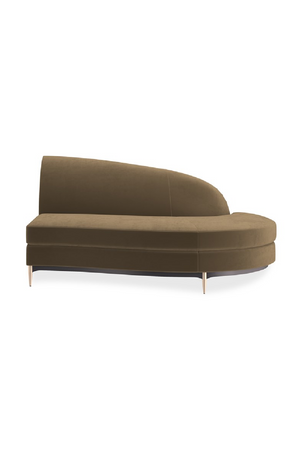   Brown Velvet Sectional Sofa | Oroa.com