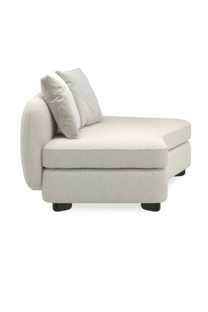   Ivory Linen Sectional Chair | Oroa.com