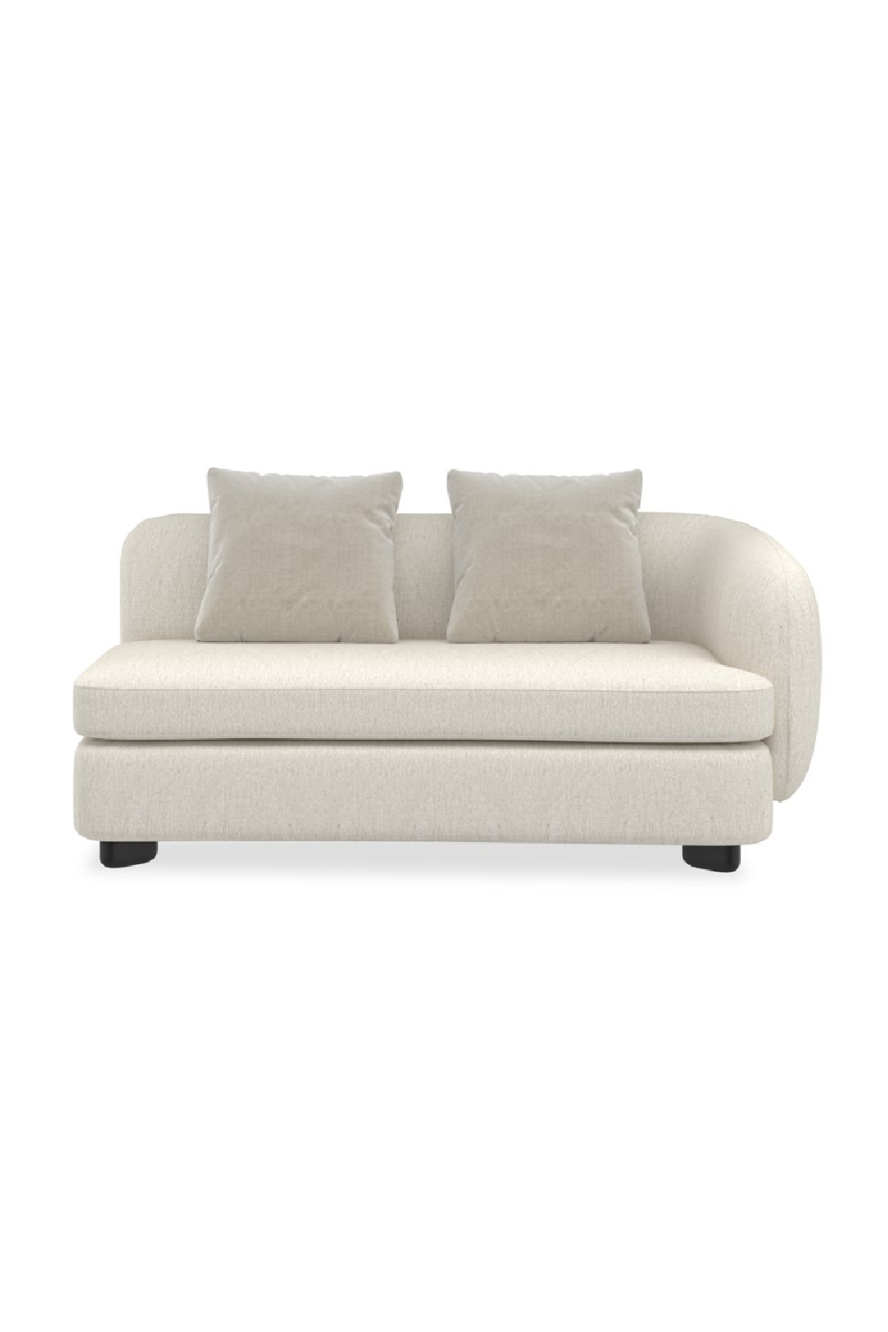   Ivory Linen Sectional Chair | Oroa.com