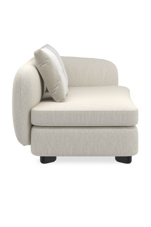   Ivory Linen Sectional Chair | Oroa.com