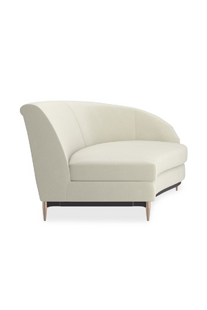   White Velvet Sectional Sofa | Oroa.com