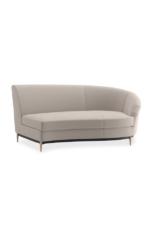   Beige Velvet Sectional Sofa | Oroa.com