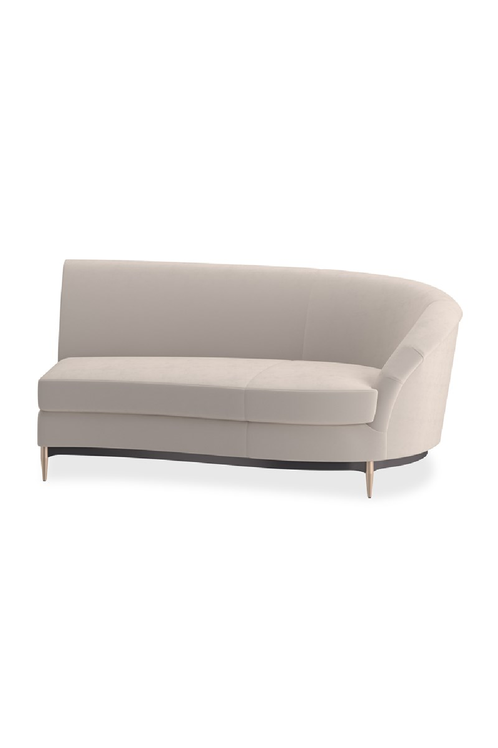   Beige Velvet Sectional Sofa | Oroa.com
