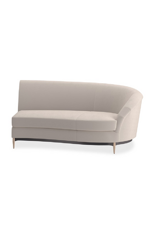   Beige Velvet Sectional Sofa | Oroa.com