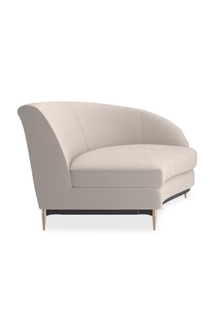   Beige Velvet Sectional Sofa | Oroa.com