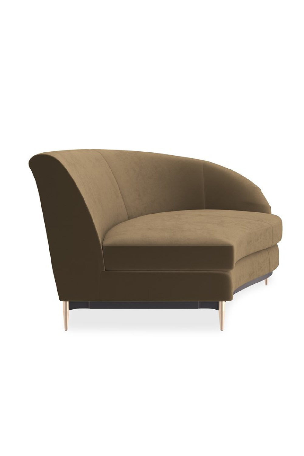   Brown Velvet Sectional Sofa | Oroa.com