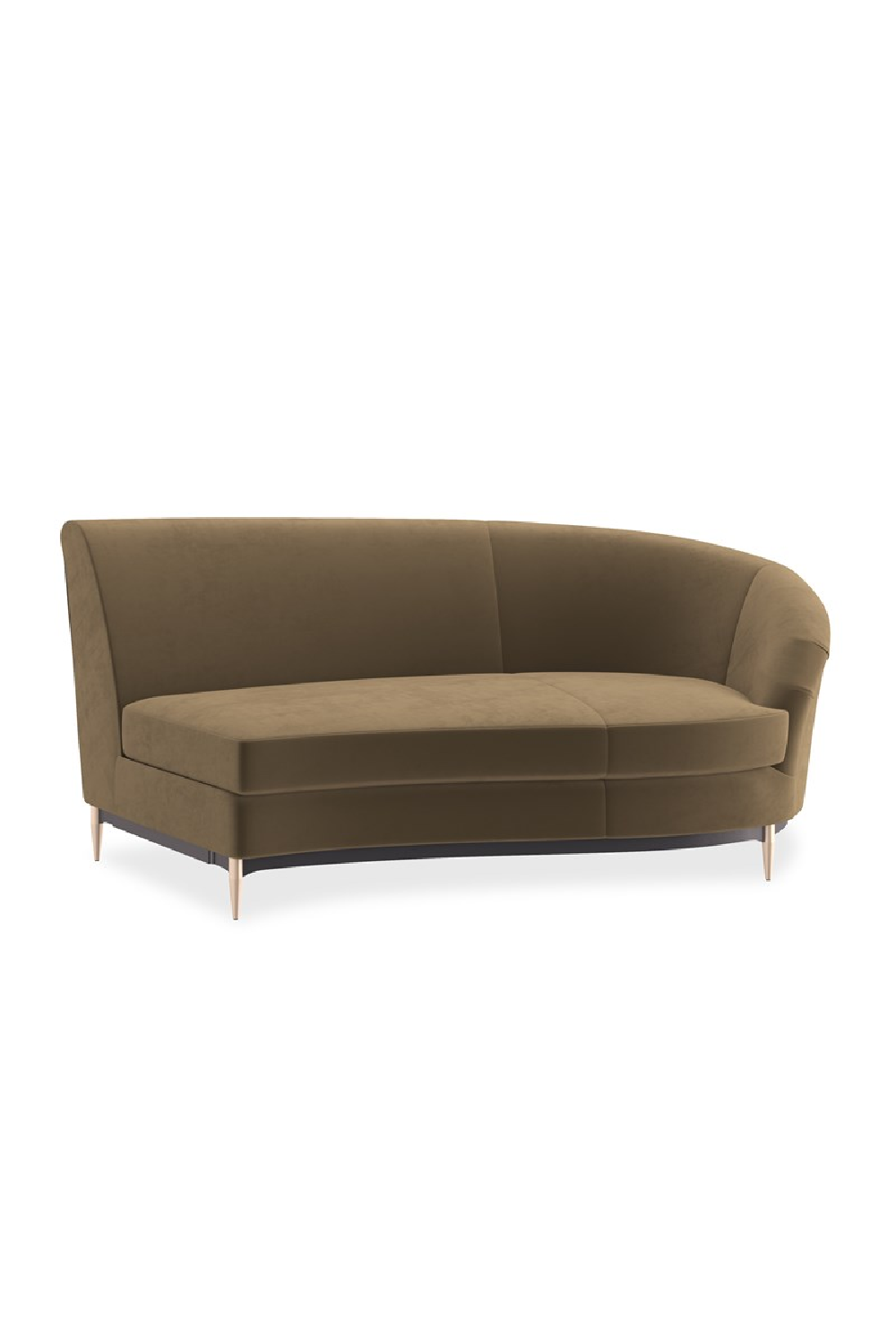   Brown Velvet Sectional Sofa | Oroa.com
