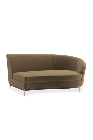   Brown Velvet Sectional Sofa | Oroa.com