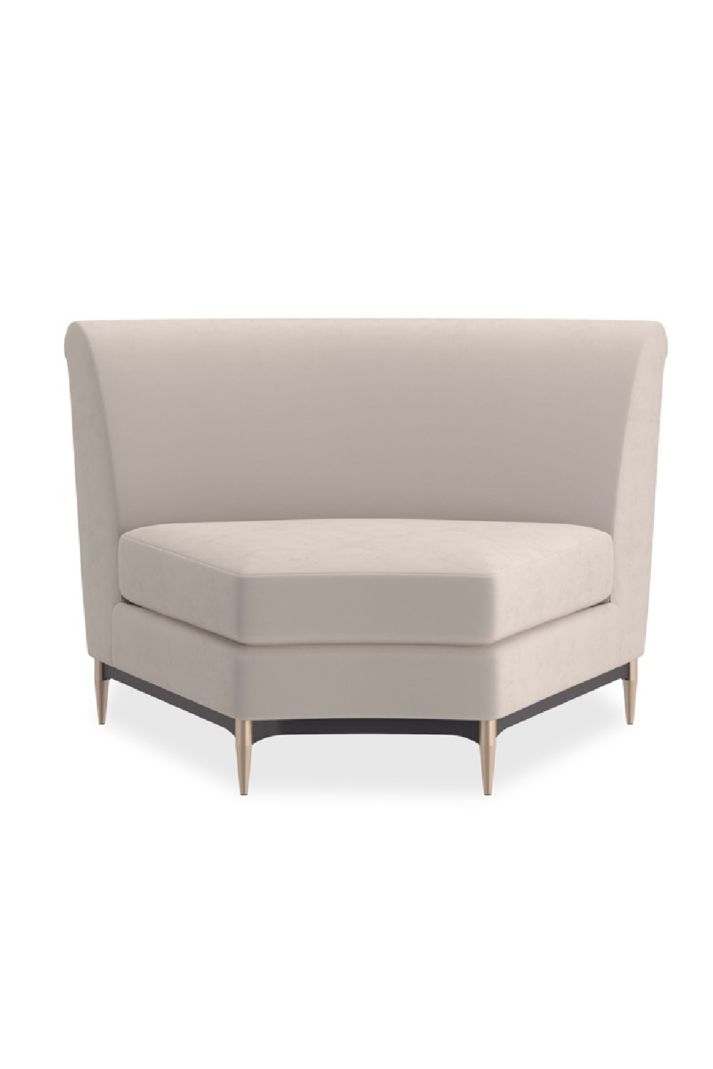   Beige Velvet Sectional Sofa | Oroa.com