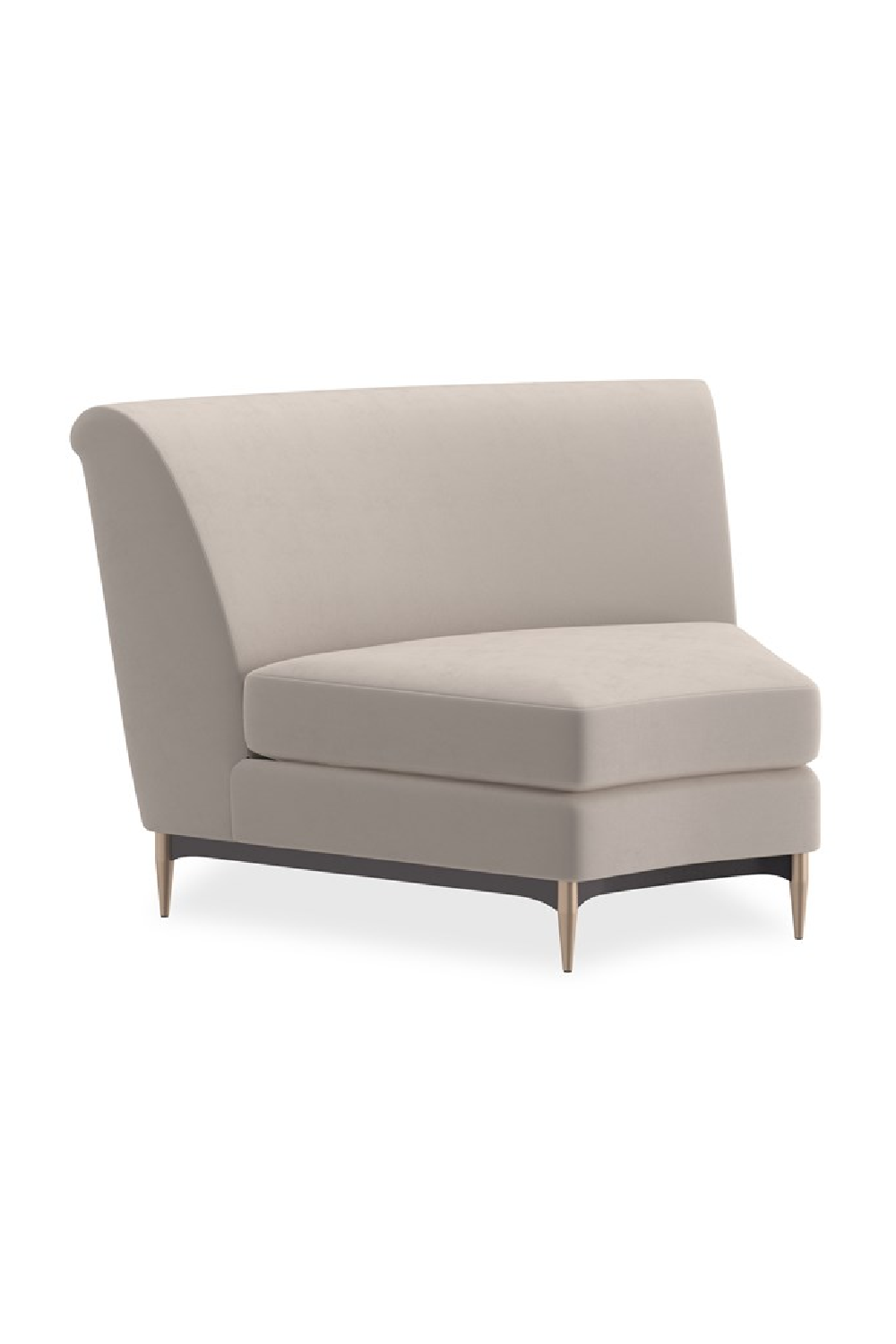   Beige Velvet Sectional Sofa | Oroa.com
