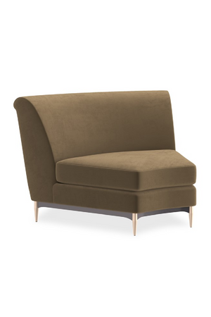   Brown Velvet Sectional Sofa | Oroa.com