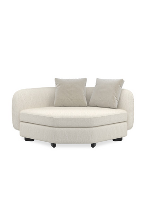   Ivory Linen Sectional Chair | Oroa.com