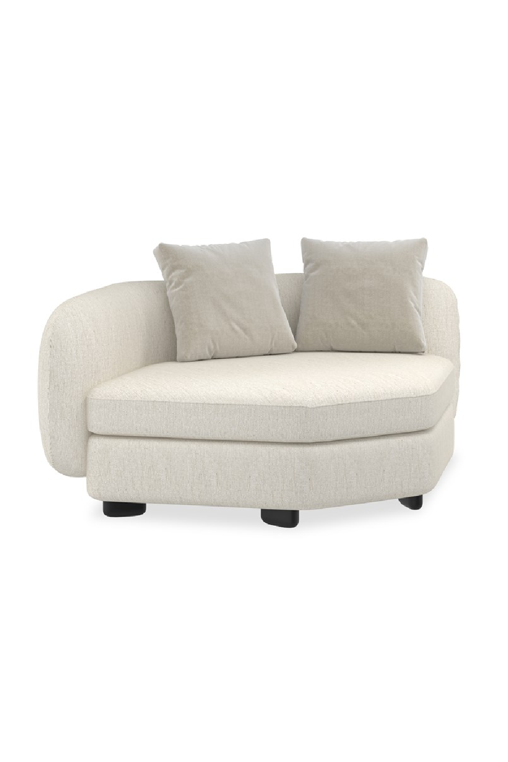   Ivory Linen Sectional Chair | Oroa.com