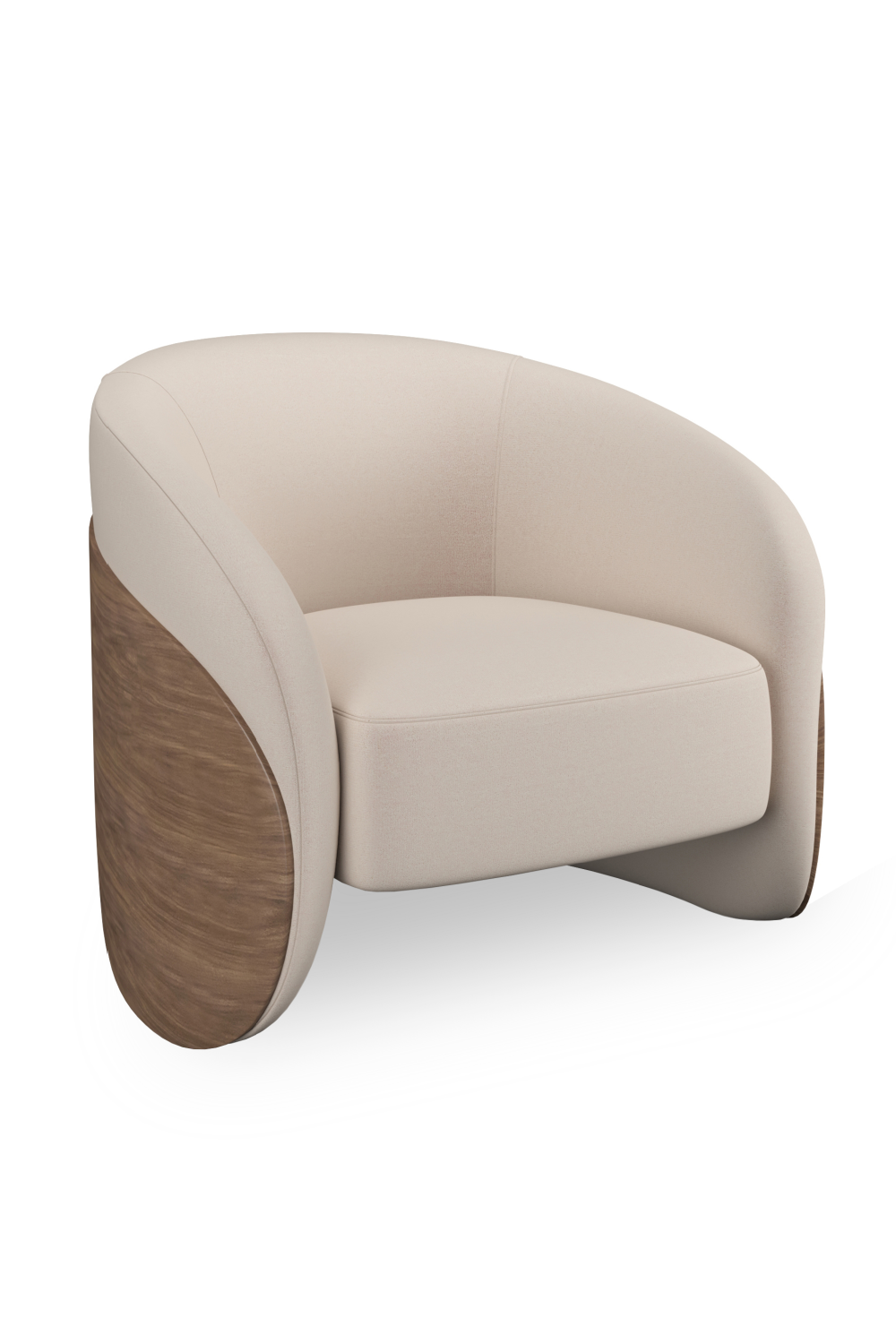   Ivory Mohair Lounge Chair | Oroa.com
