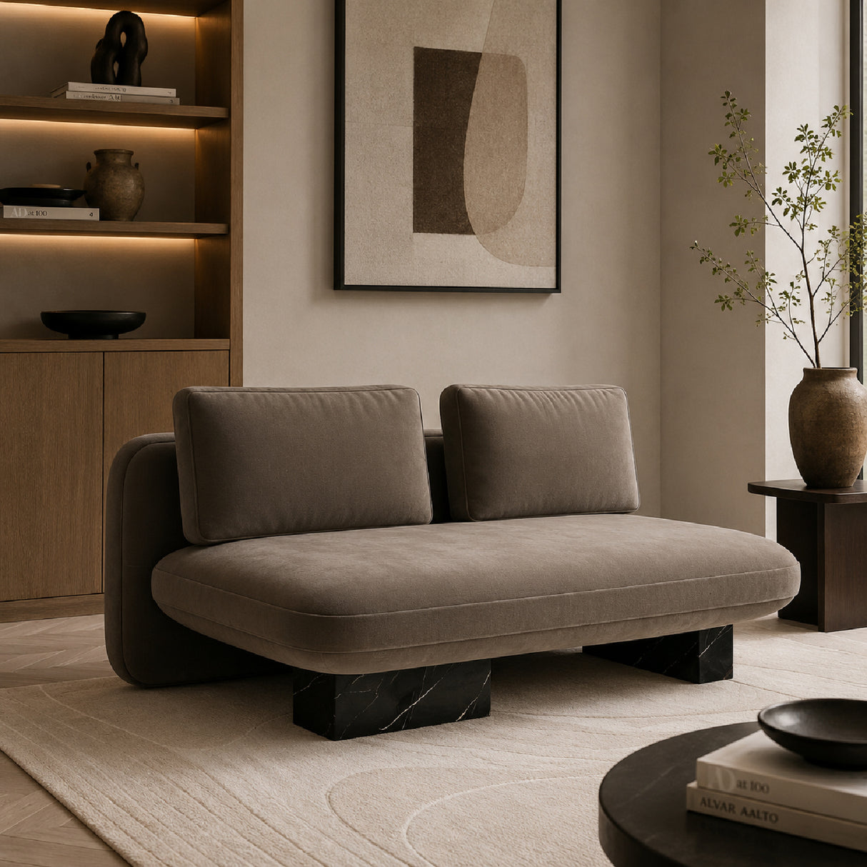   Velvet Upholstered Loveseat | Oroa.com